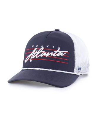 '47 Brand - Men's Navy Atlanta Braves Brrr Downburst Mesh Hitch Adjustable Hat