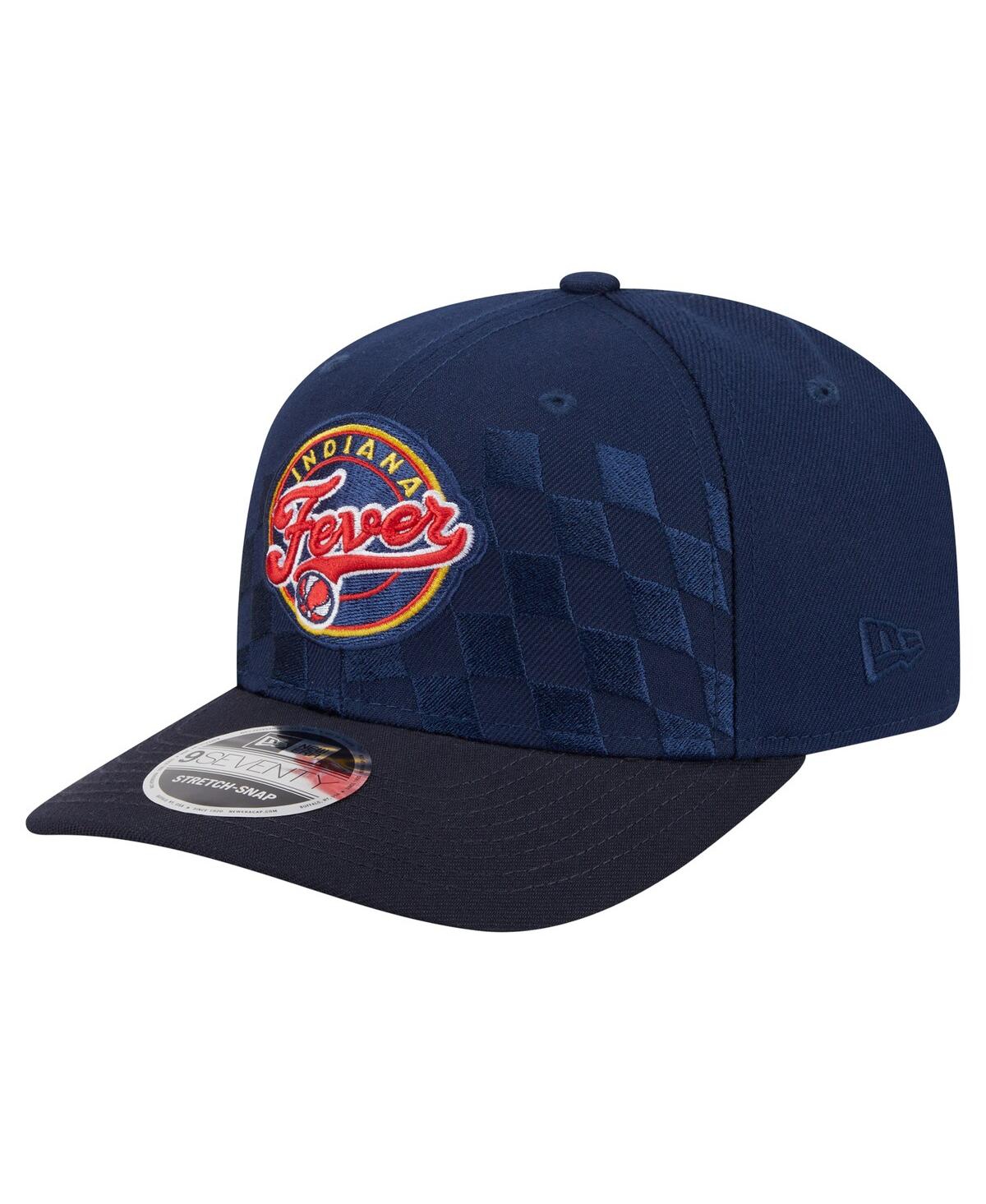 New Era Men's And Women'sâ Navy Indiana Fever 9seventy Checkerboard Print Adjustable Hat In Blue
