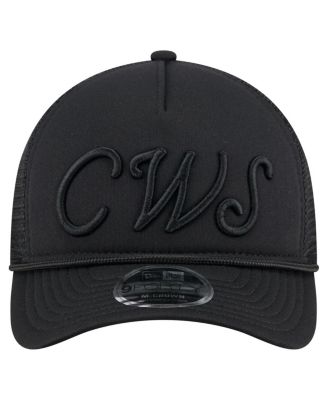 Men's Black Chicago White Sox City Initial 9FORTY A-Frame M-Crown Adjustable Trucker Hat