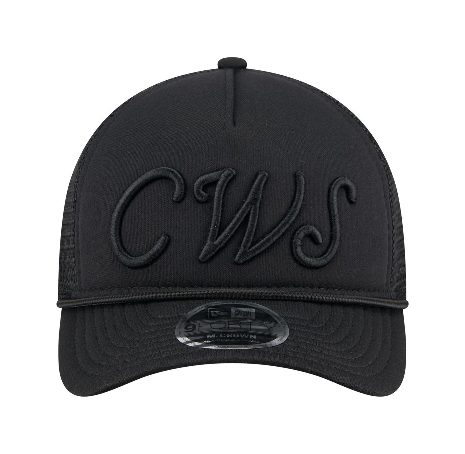 Men's Black Chicago White Sox City Initial 9FORTY A-Frame M-Crown Adjustable Trucker Hat