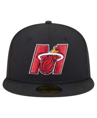 Men's Black Miami Heat Deceptor 59FIFTY Fitted Hat