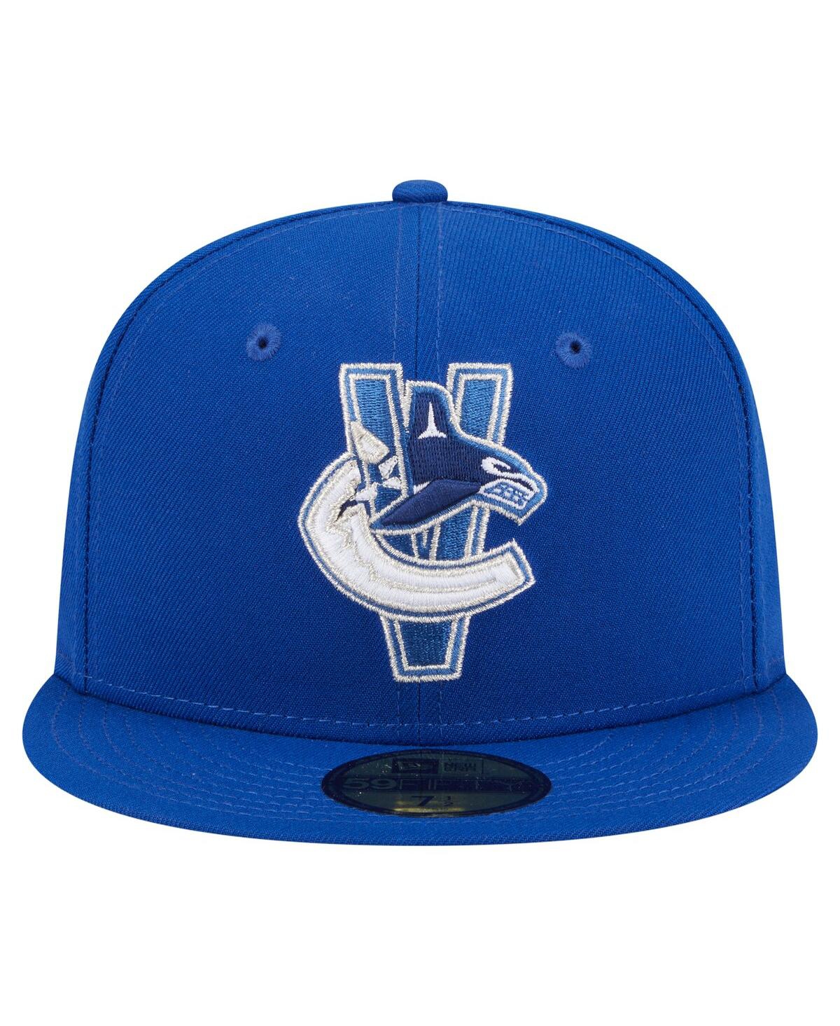 New Era Men's Blue Vancouver Canucks Deceptor 59fifty Fitted Hat In Blue