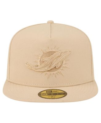 Men's&nbsp;Light Beige Miami Dolphins Color Pack A-Frame 59FIFTY Fitted Hat