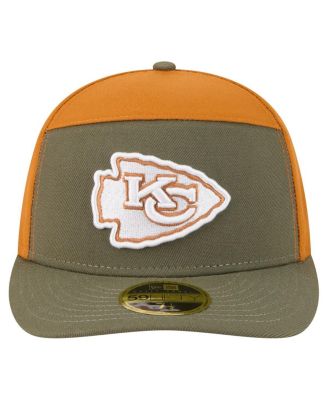 Men's&nbsp;Olive/Brown Kansas City Chiefs Two-Tone Color Pack Split Panel 59FIFTY Fitted Hat