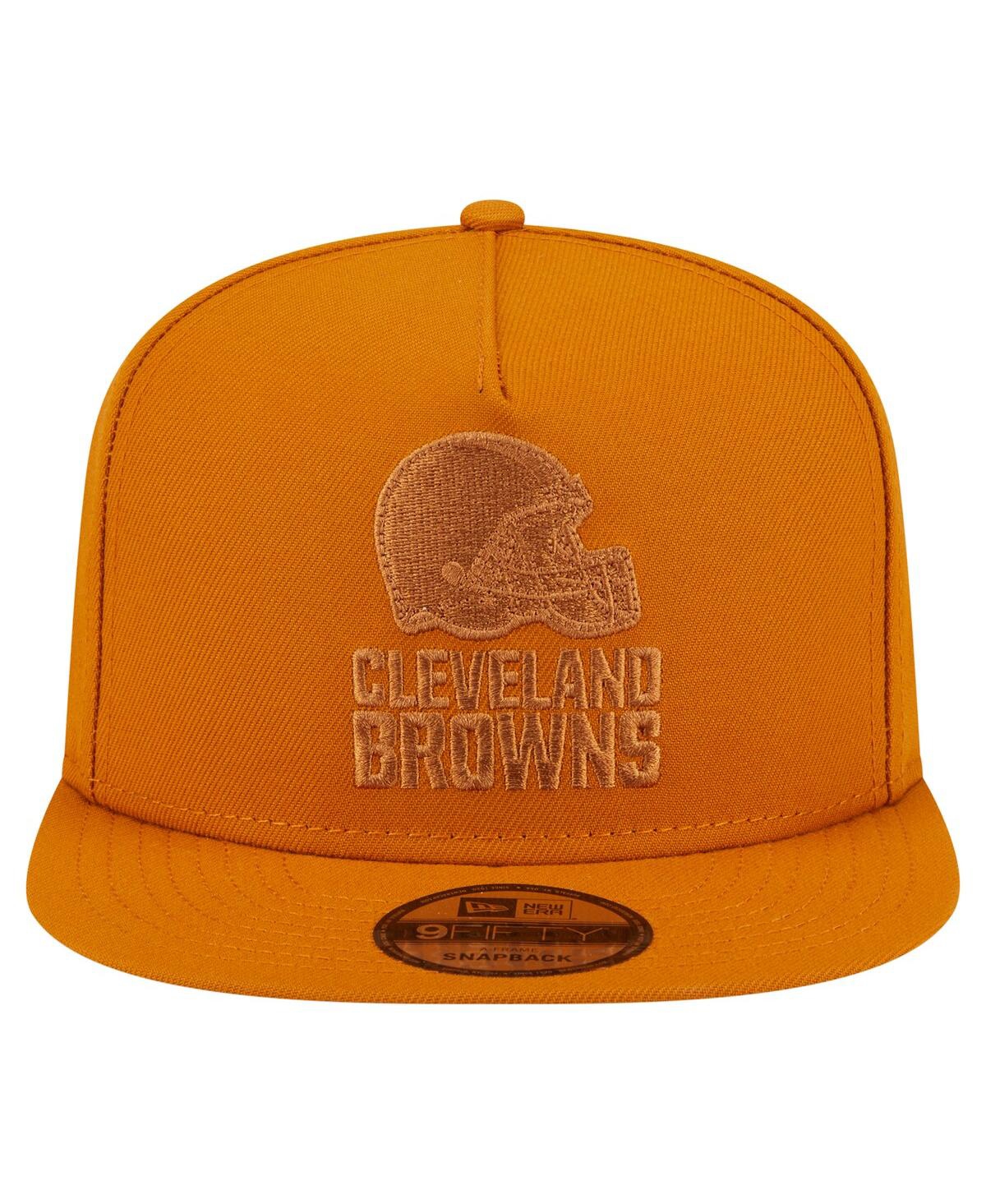 New Era Men'sâ Brown Cleveland Browns Color Pack A-frame 9fifty Snapback Hat In Orange