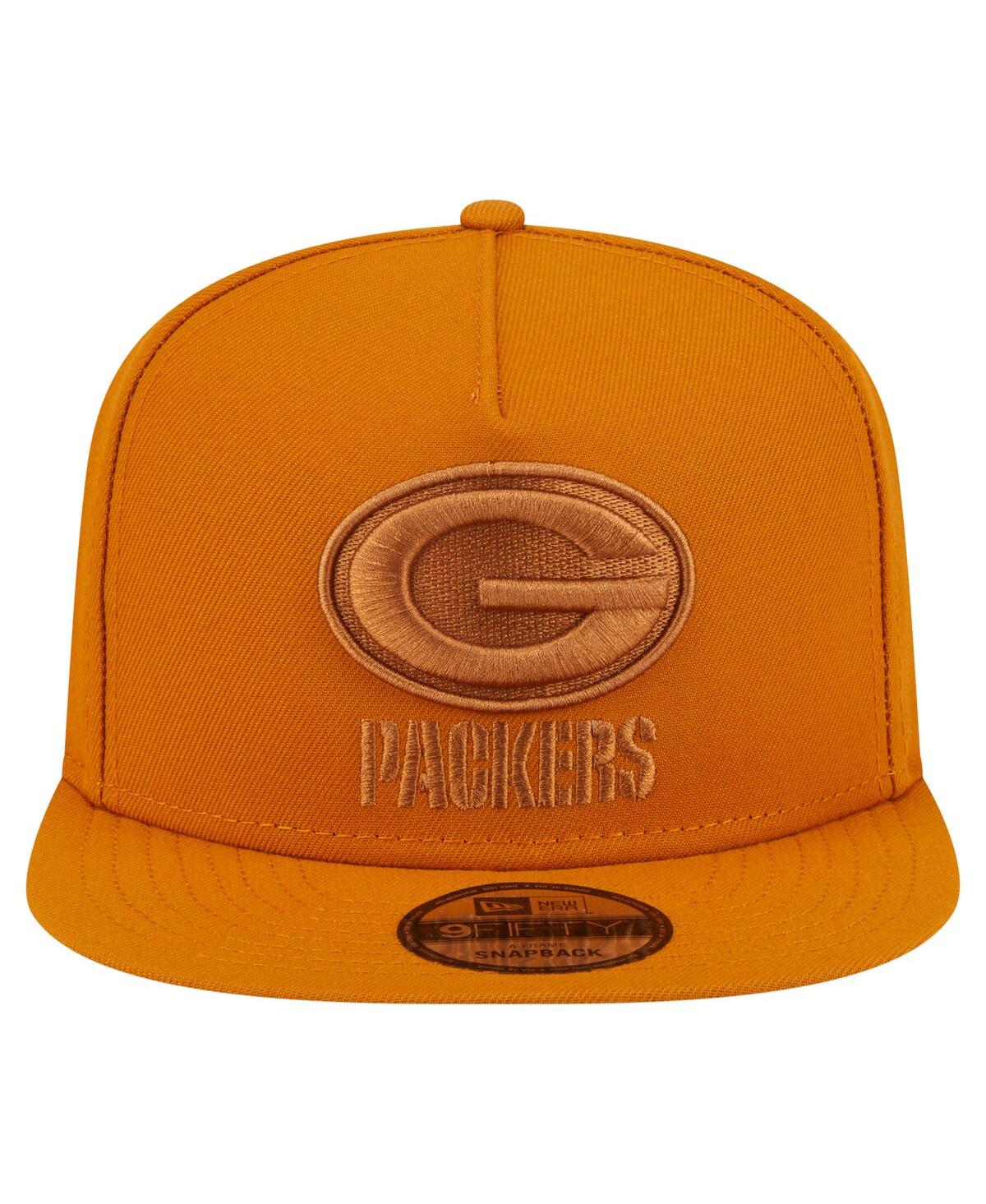 New Era Men's Brown Green Bay Packers Color Pack A-Frame 9FIFTY Snapback Hat