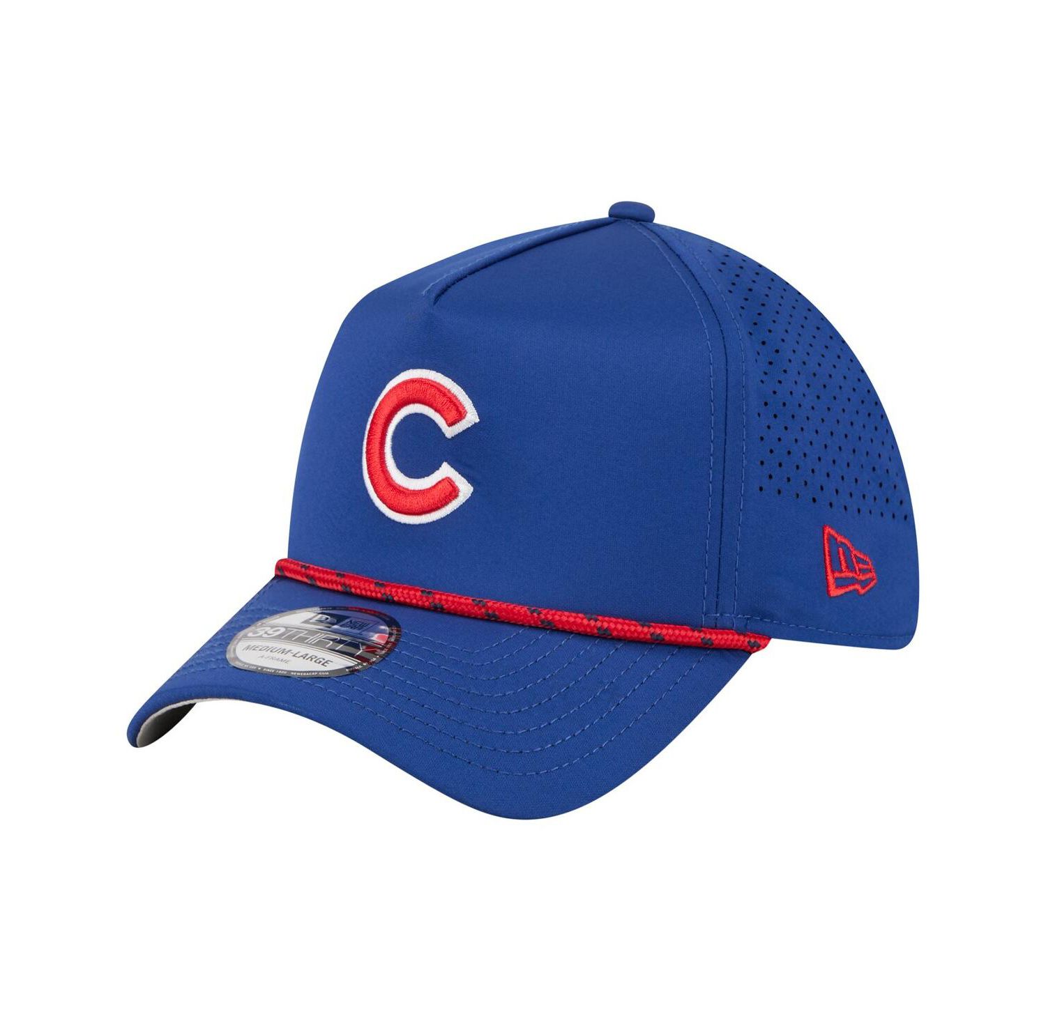 Men's Royal Chicago Cubs 39THIRTY A-Frame Perforated Flex Hat