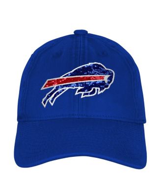 Big Girls Royal Buffalo Bills Gridiron Adjustable Hat