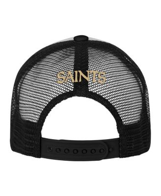 Big Boys and Girls White/Black New Orleans Saints Essentials Trucker Adjustable Hat