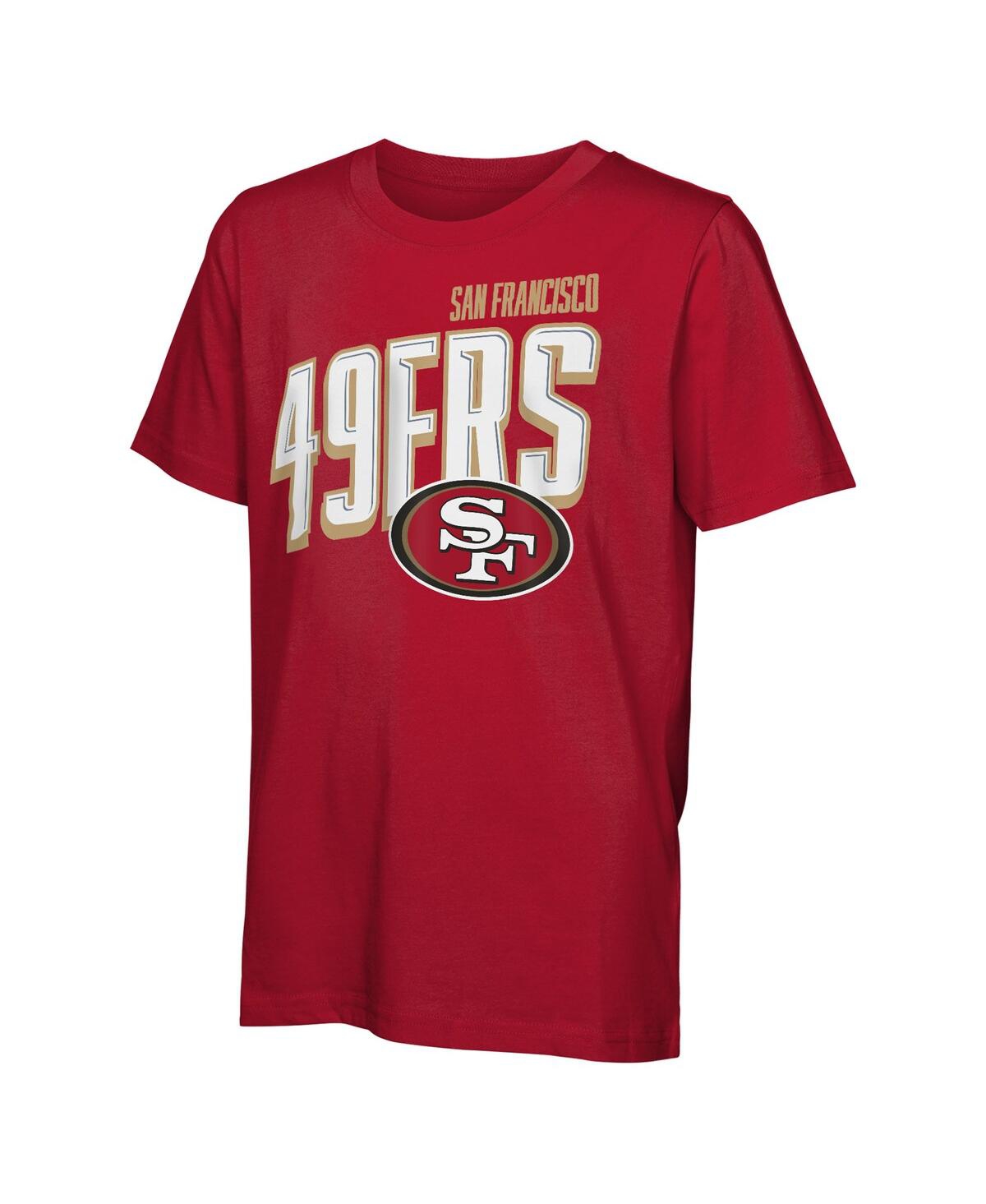 Outerstuff Big Boys And Girls San Francisco 49ers The Mix Combo T-shirt Set In Red