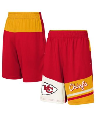 Outerstuff - Big Boys and Girls Red Kansas City Chiefs Fandemonium Mesh Shorts