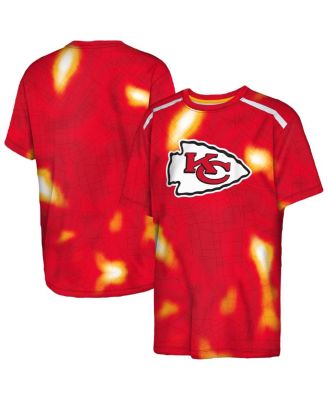 Outerstuff - Big Boys and Girls Red Kansas City Chiefs End Zone Dri-Tek T-Shirt