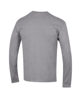 Men's Heather Gray Ohio State Buckeyes Arch Over Logo Long Sleeve T-Shirt