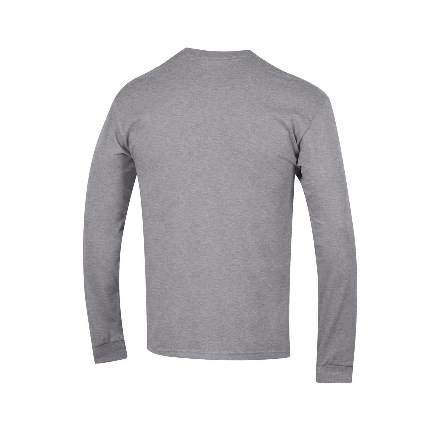 Men's Heather Gray Ohio State Buckeyes Arch Over Logo Long Sleeve T-Shirt