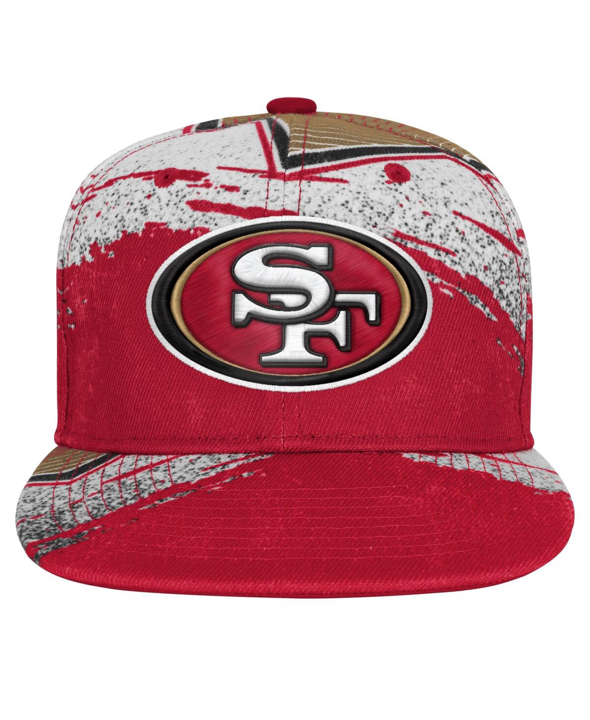 Outerstuff Big Boys And Girls Scarlet San Francisco 49ers Make Noise Adjustable Hat In Red
