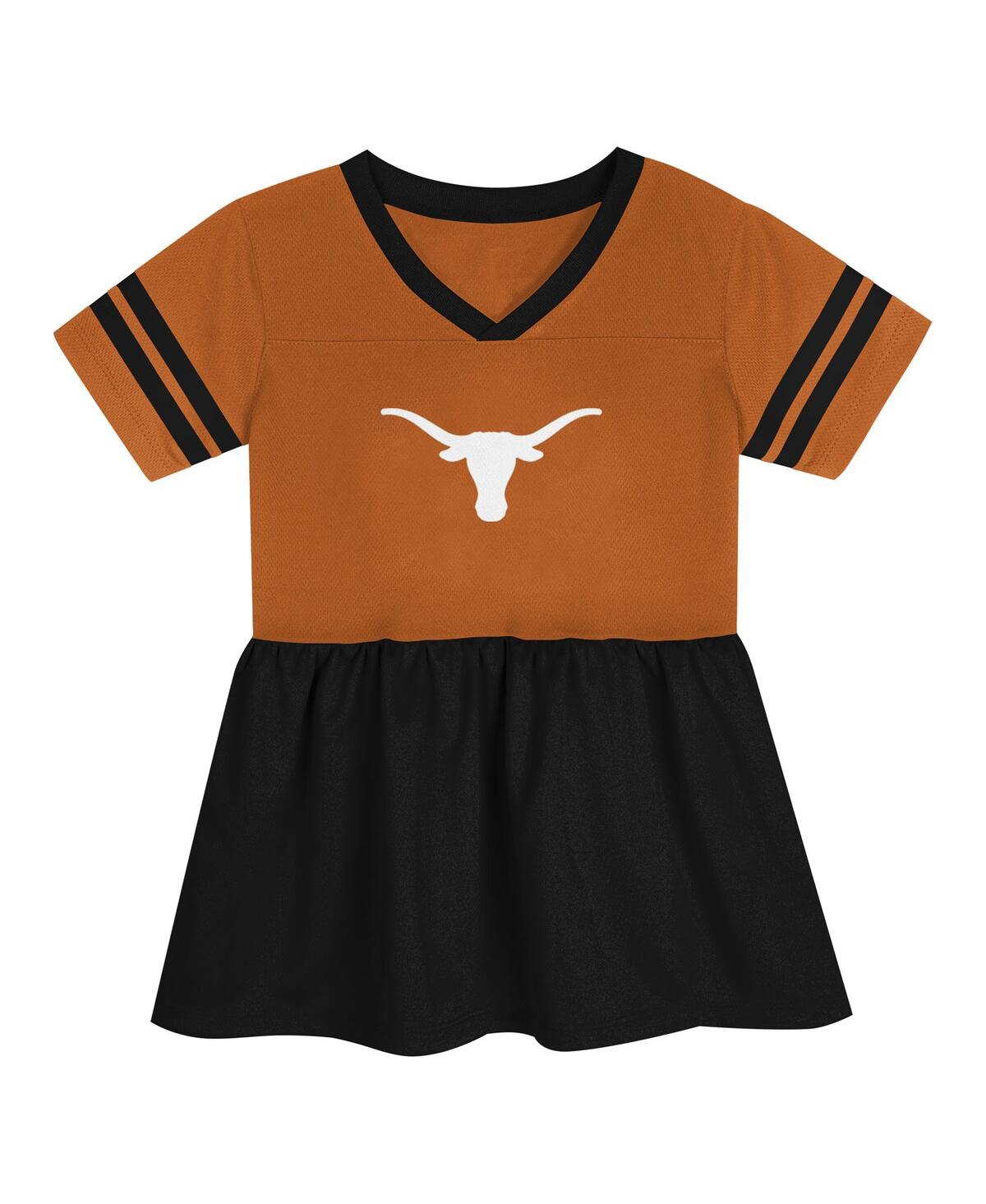 Outerstuff Toddler  Texas Orange/black Texas Longhorns Stadium Lights Fashion Jersey Dress In Multi