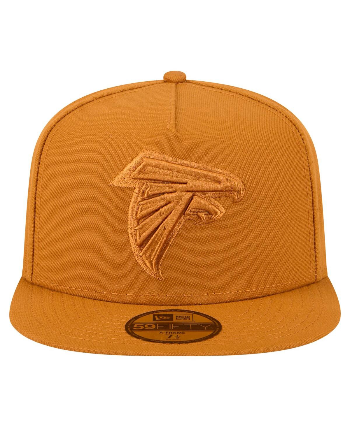New Era Men'sâ Brown Atlanta Falcons Color Pack A-frame 59fifty Fitted Hat In Yellow