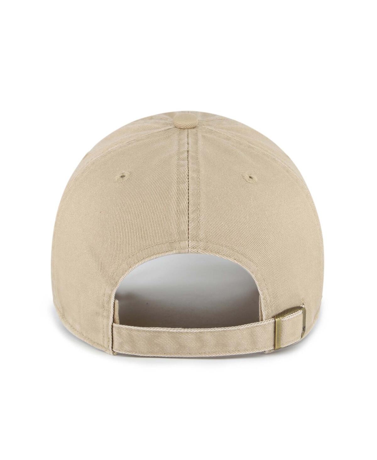 47 Brand Big Boys And Girls Khaki Virginia Tech Hokies Clean Up Adjustable Hat In Brown