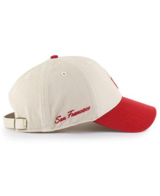 Men's Cream/Scarlet San Francisco 49ers Fairfield MVP Throwback Adjustable Hat