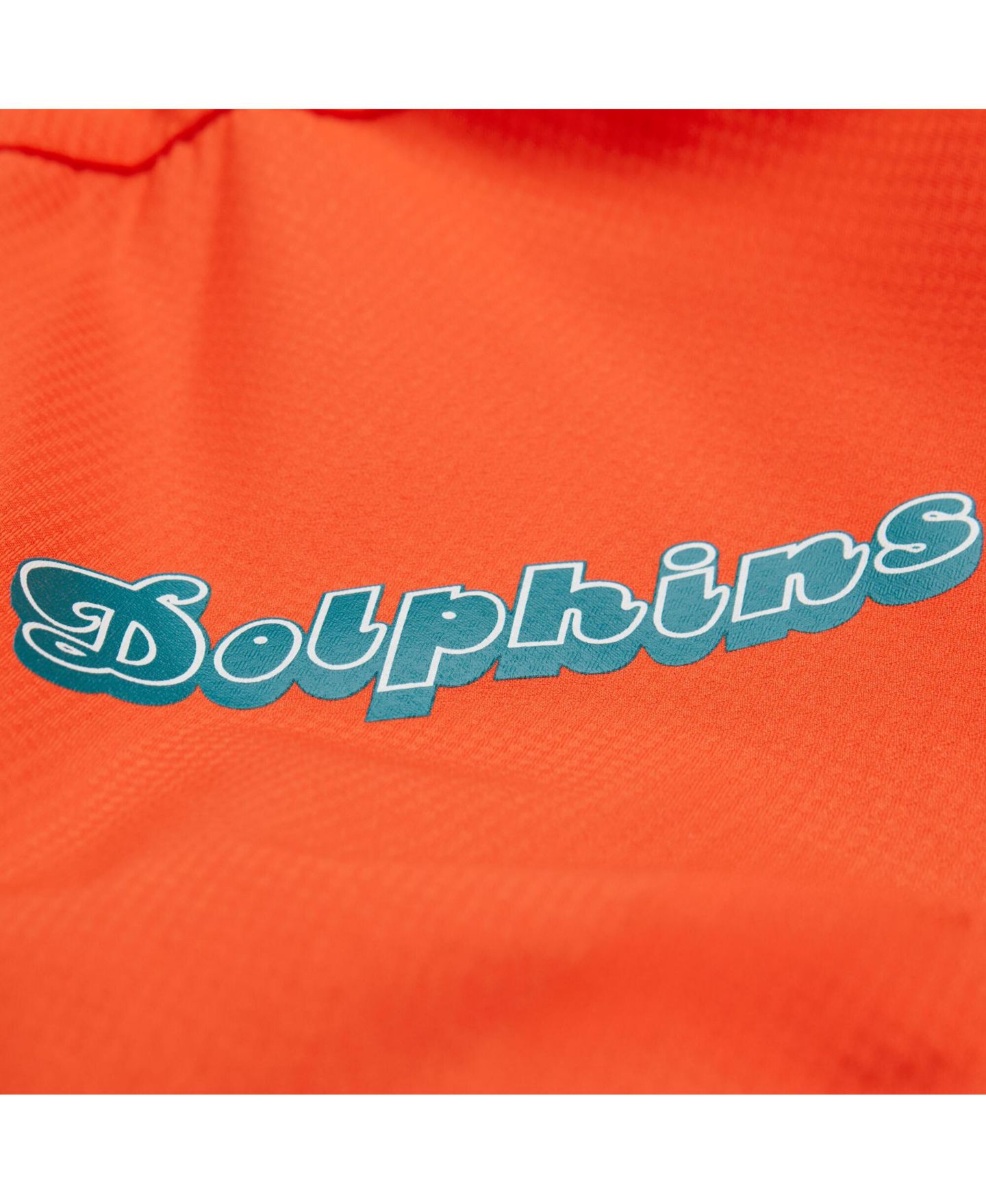 Мужская куртка Mitchell & Ness Orange/Aqua Miami Dolphins Tie Breaker Vintage Logo Lightweight Anorak Half-Zip Windbreaker — фото 2