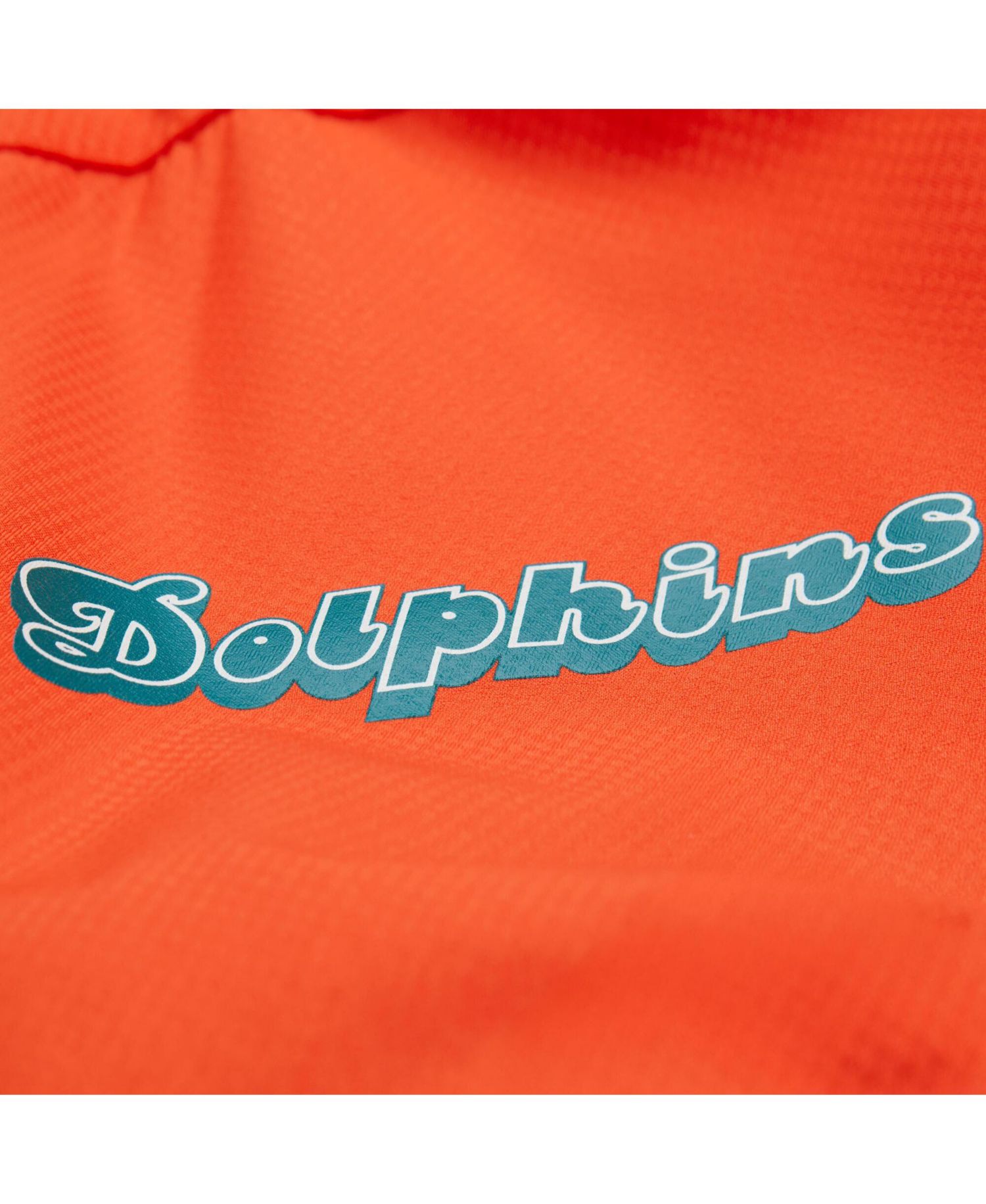 Men's Orange/Aqua Miami Dolphins Tie Breaker Vintage Logo Lightweight Anorak Half-Zip Windbreaker