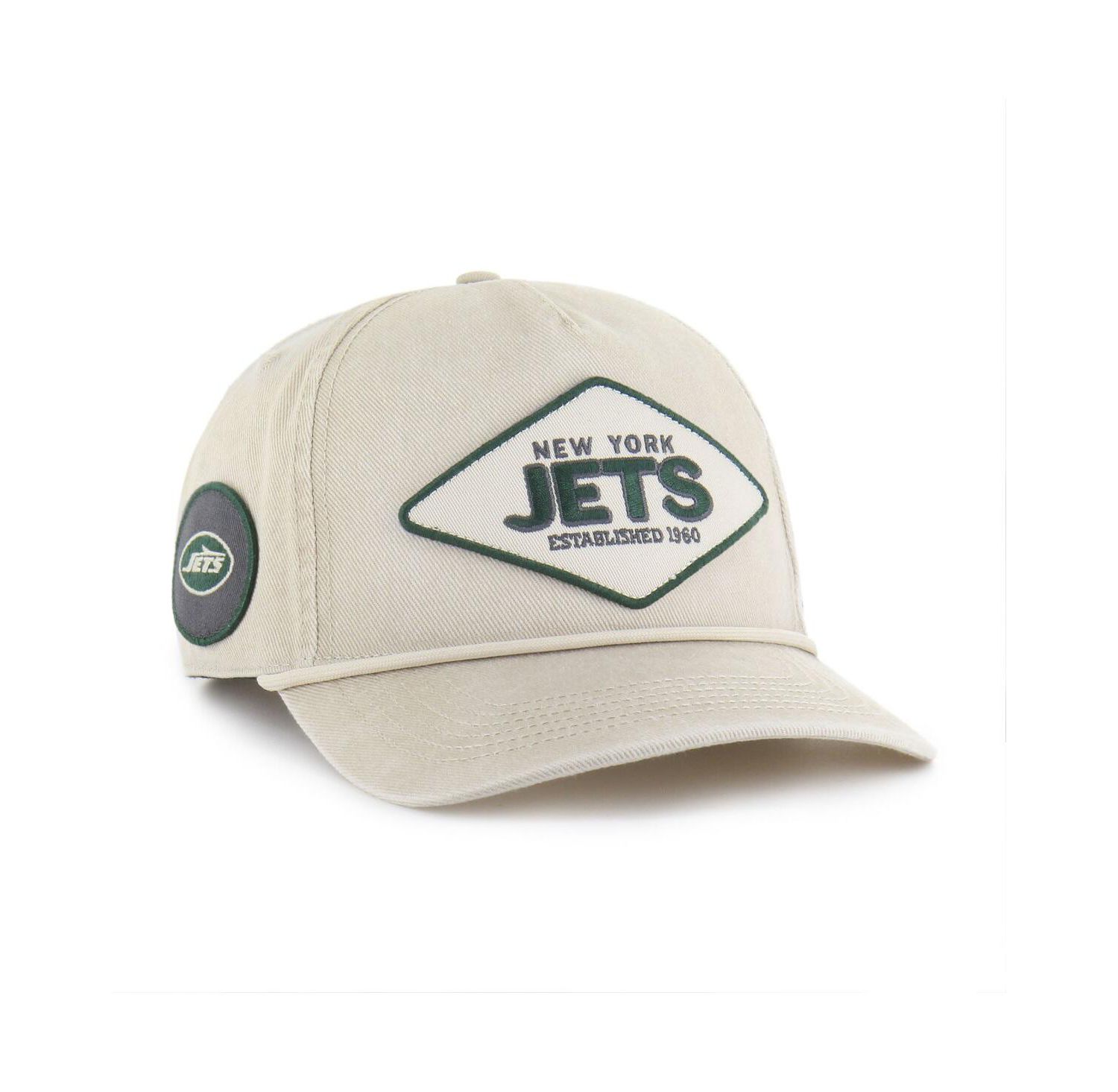 Men's Khaki New York Jets Cairn Hitch Adjustable Hat