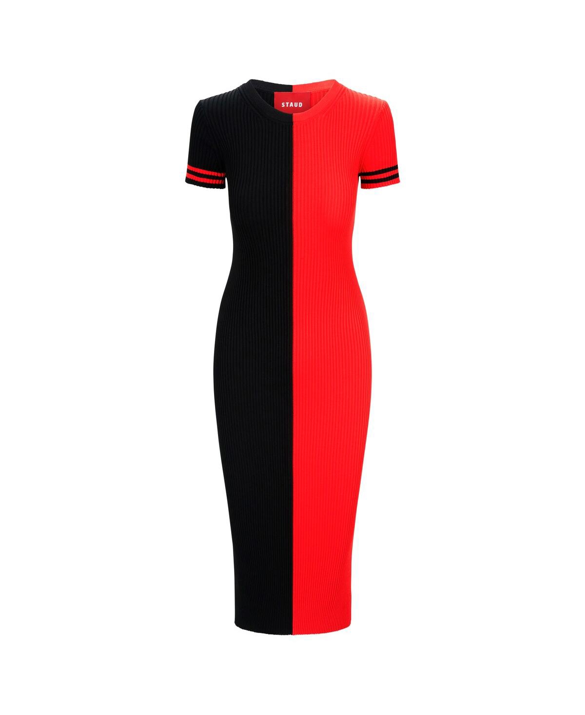 Staud Women's Navy/red Houston Texans Colleen Dress In Multi