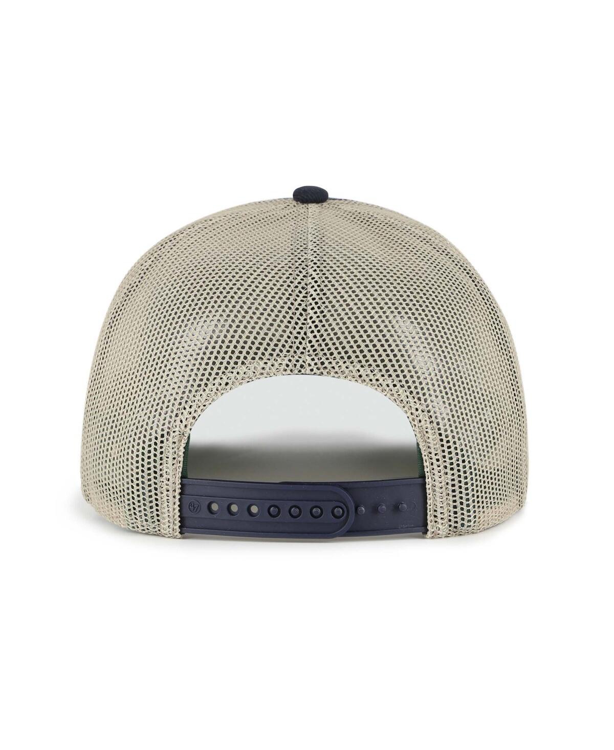 47 Brand Men's Navy Penn State Nittany Lions Pomona Mesh Hitch Adjustable Trucker Hat In Blue