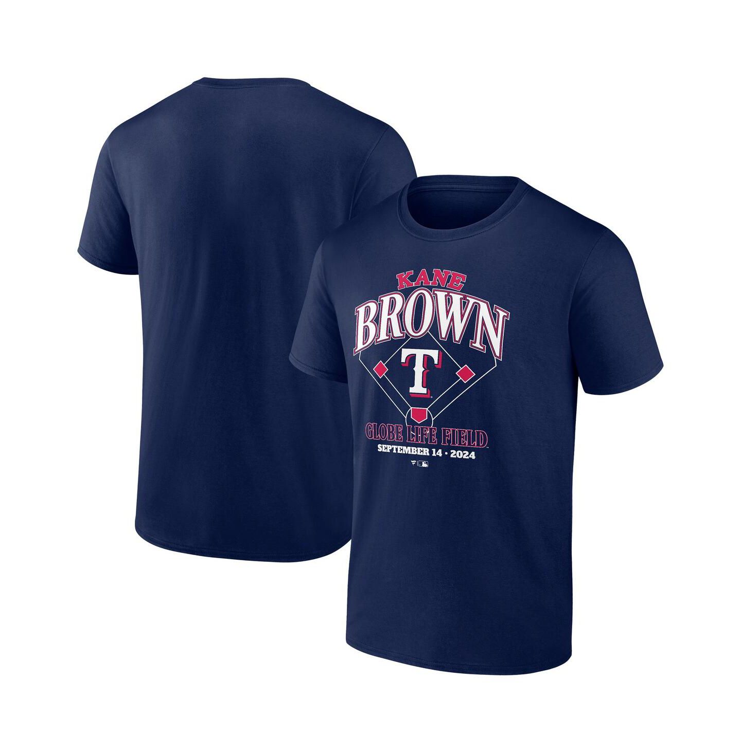 Мужская футболка Fanatics Navy Kane Brown x Texas Rangers — фото 1