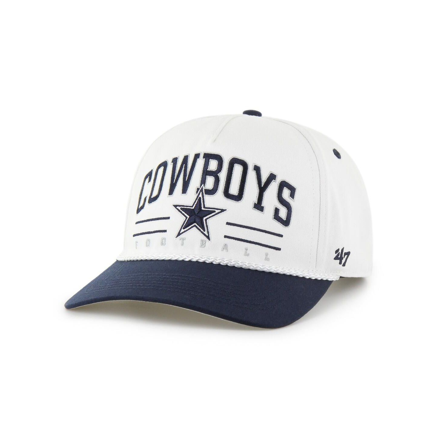 Мужская кепка '47 Brand White Dallas Cowboys Roscoe Two-Toned Hitch Adjustable Hat — фото 1