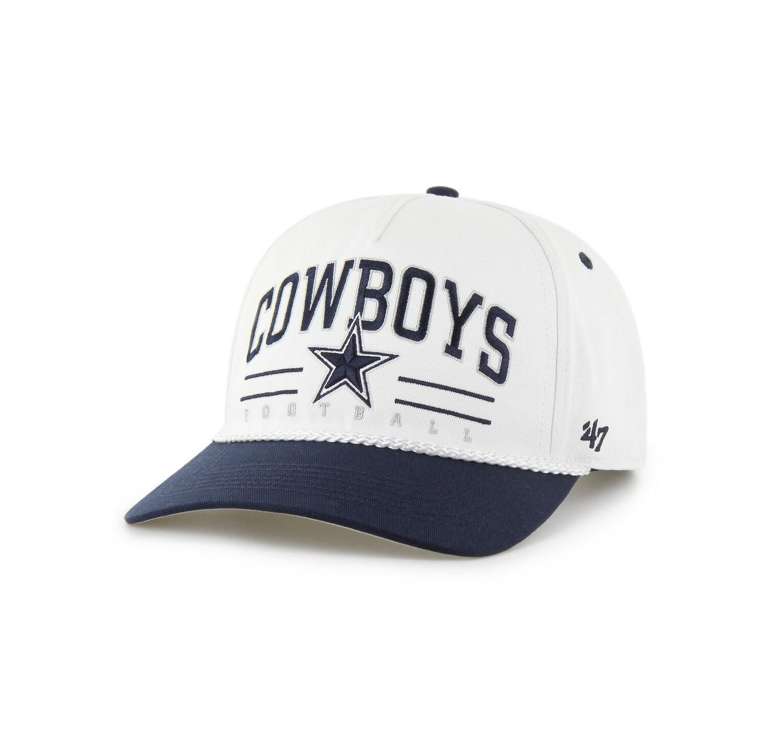 Men's White Dallas Cowboys Roscoe Two-Toned Hitch Adjustable Hat
