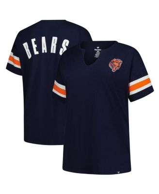 Fanatics - Women's Navy Chicago Bears Plus Size Redzone Notch Neck T-Shirt