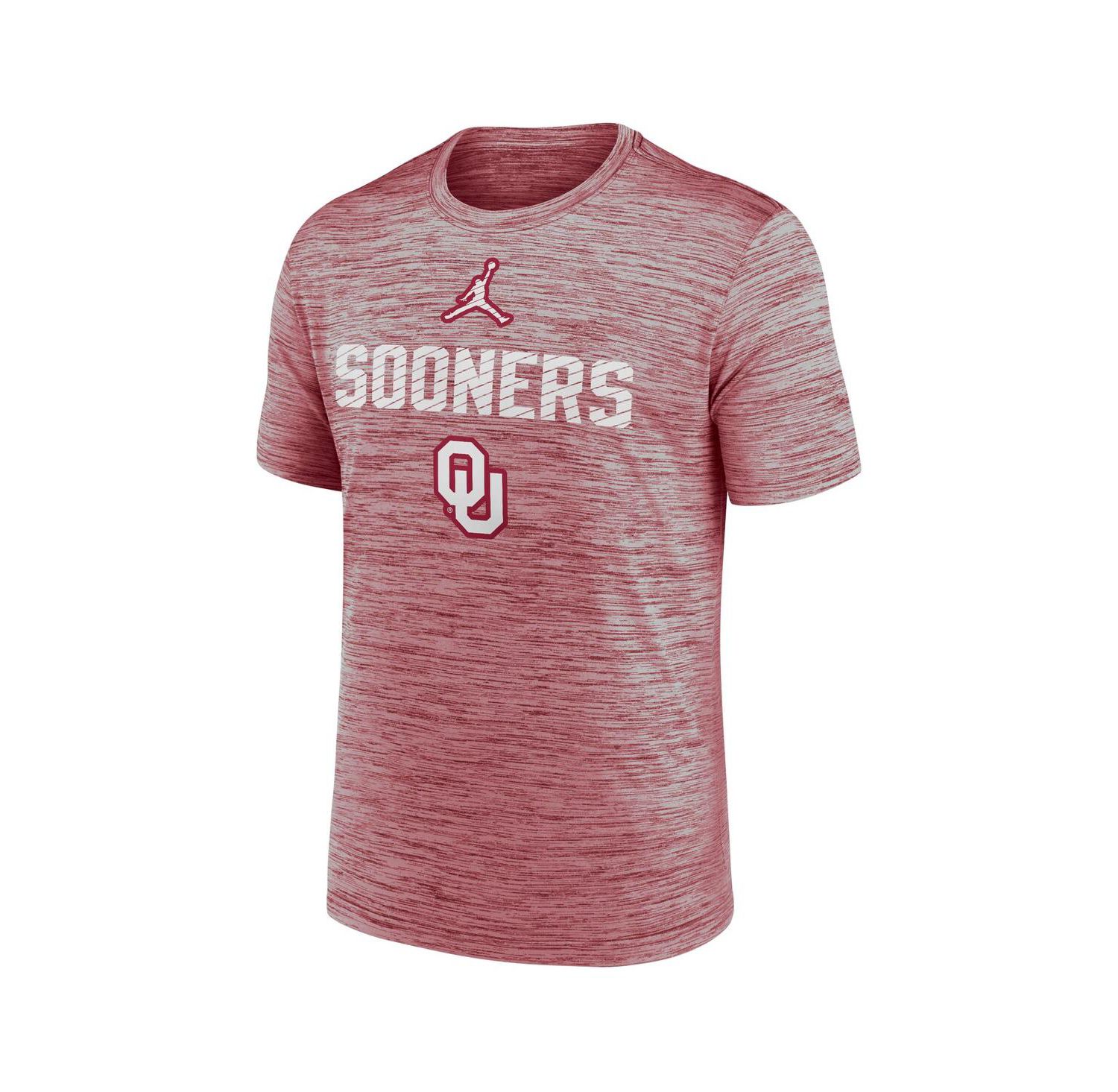 Men's Crimson Oklahoma Sooners Campus Slant Velocity Performance T-Shirt