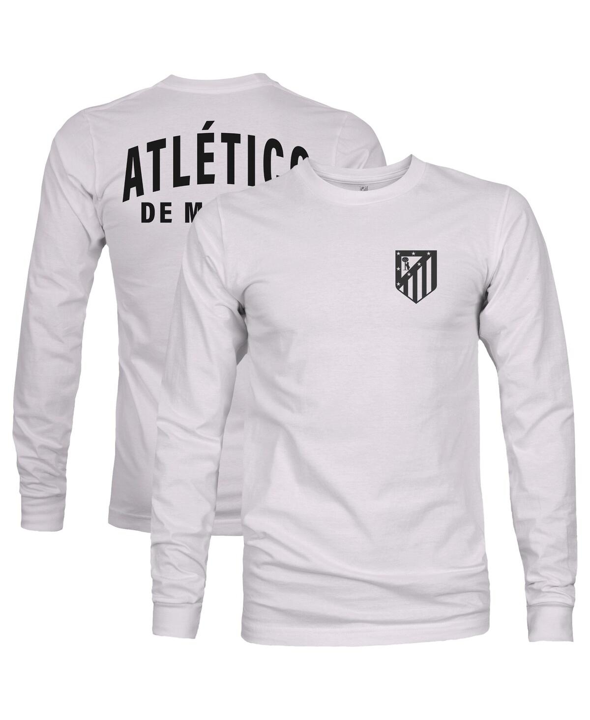 1863fc Men's Silver Atletico De Madrid Team Arch Long Sleeve T-shirt In Metallic