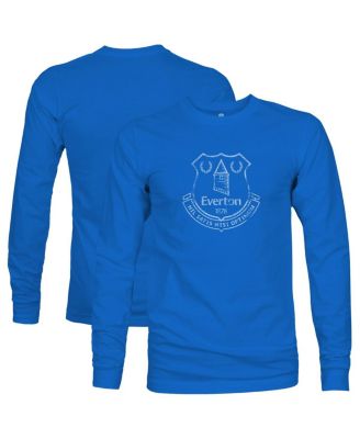 1863FC - Men's Blue Everton Mono Badge Long Sleeve T-Shirt