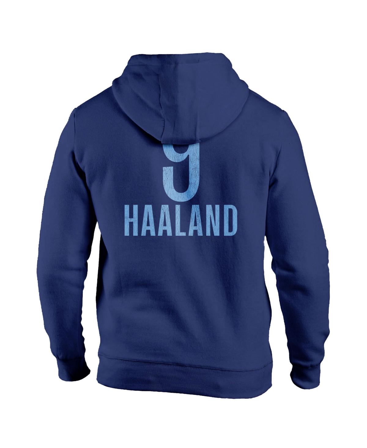 1863fc Men's Erling Haaland Navy Manchester City Player Fleece Pullover Hoodie In Blue