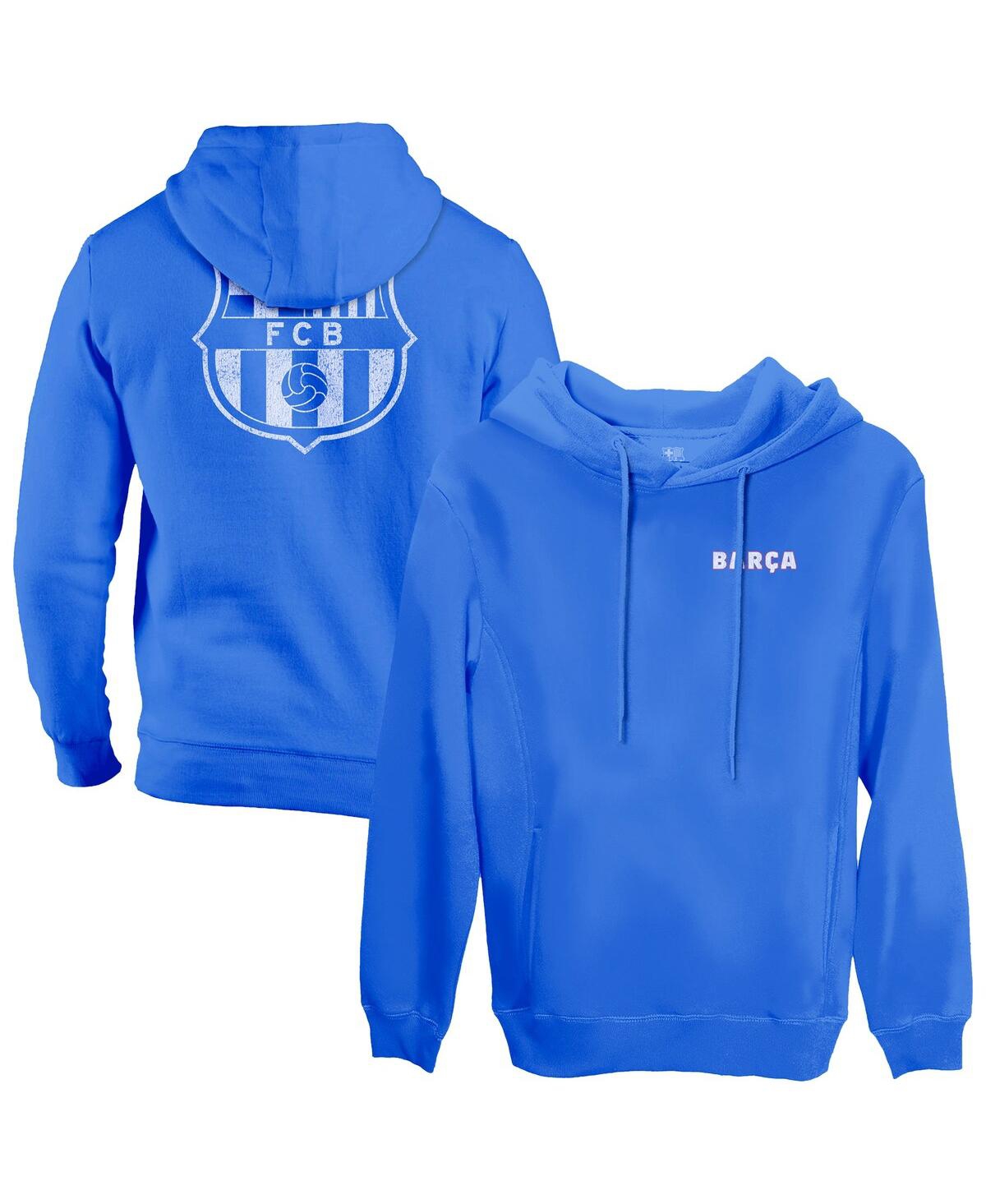 1863FC Men's Blue Barcelona Wordmark Fleece Pullover Hoodie - Blue