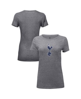 1863FC - Women's Heather Gray Tottenham Hotspur Color Badge Tri-Blend T-Shirt