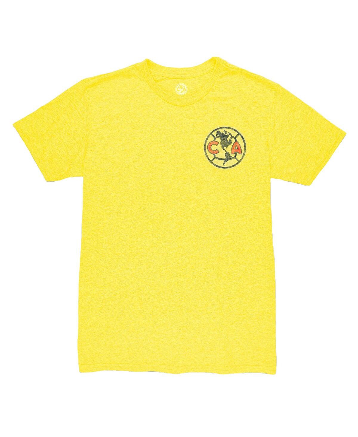 1863fc Men's Alvaro Fidalgo Yellow Club America Retro Player Name Number Tri-blend T-shirt In Yellow