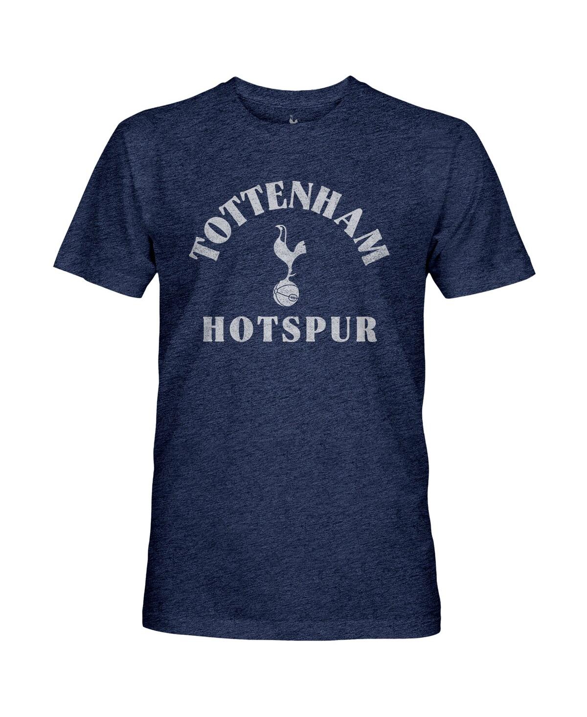1863fc Men's Heather Navy Tottenham Hotspur Mono Crest Twisted Tri-blend Slub T-shirt In Blue