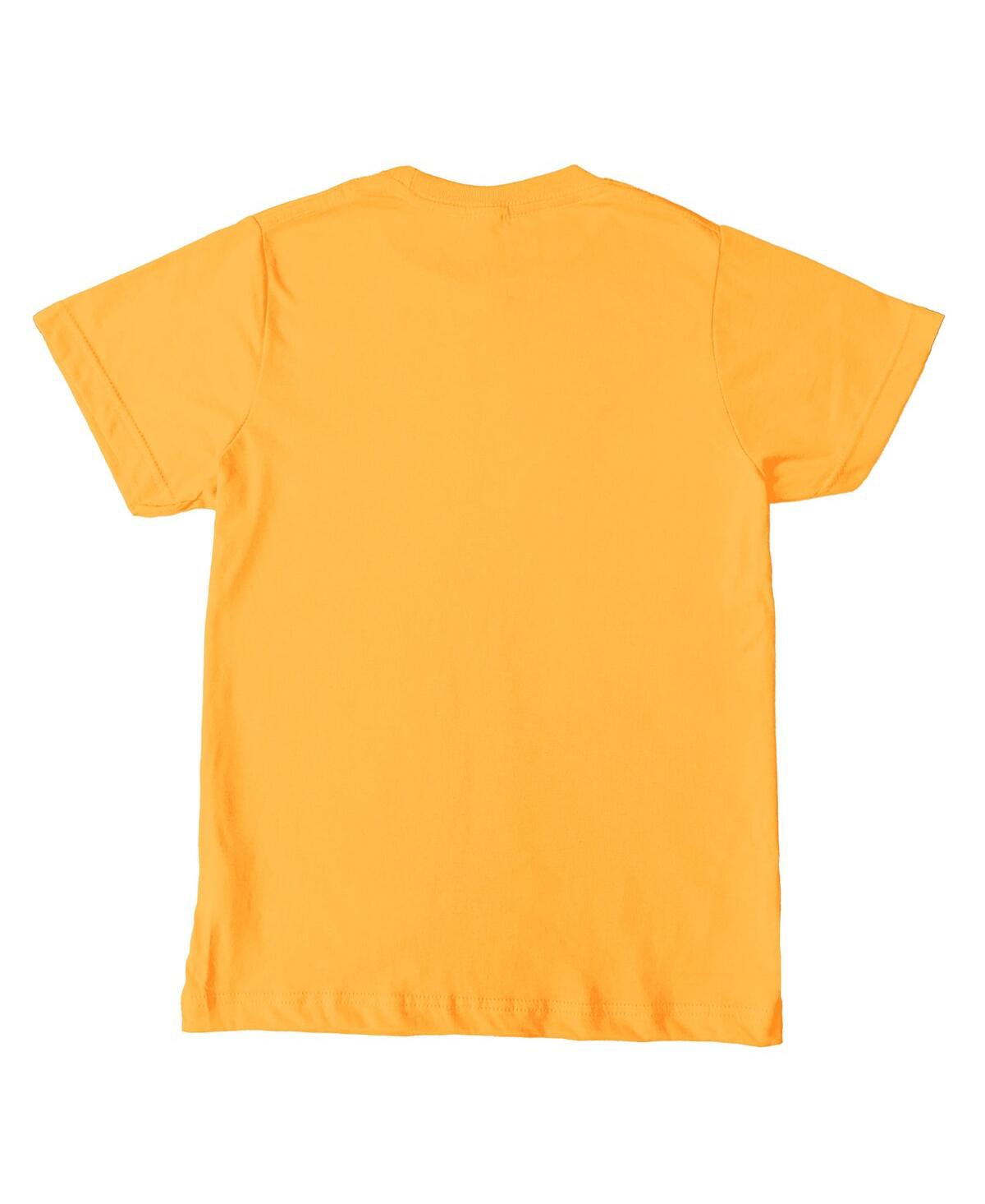 1863fc Big Boys And Girls Gold Wolverhampton Wanderers Color Badge T-shirt In Yellow