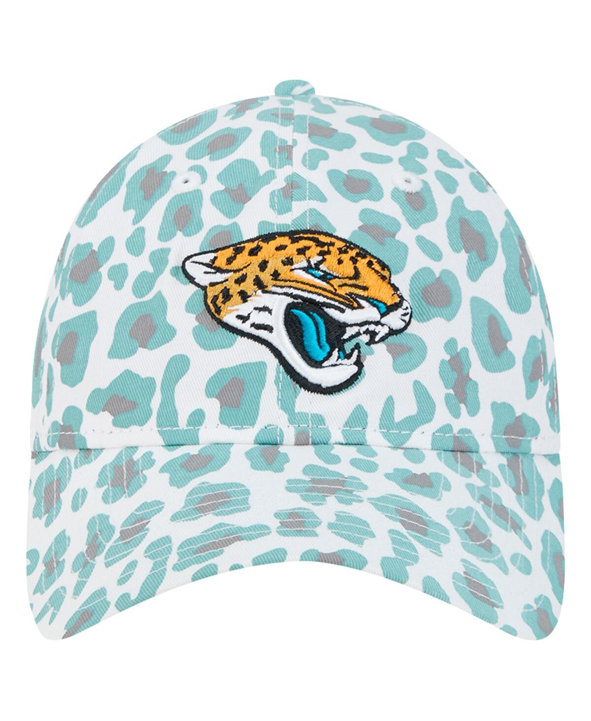 New Era Girls Toddler White Jacksonville Jaguars Active Leopard 9twenty Adjustable Hat In Multi
