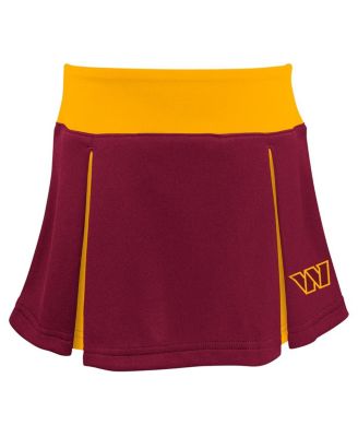 Girls Preschool 2-Piece Burgundy Washington Commanders Spirit Cheerleader Set with Bloomers