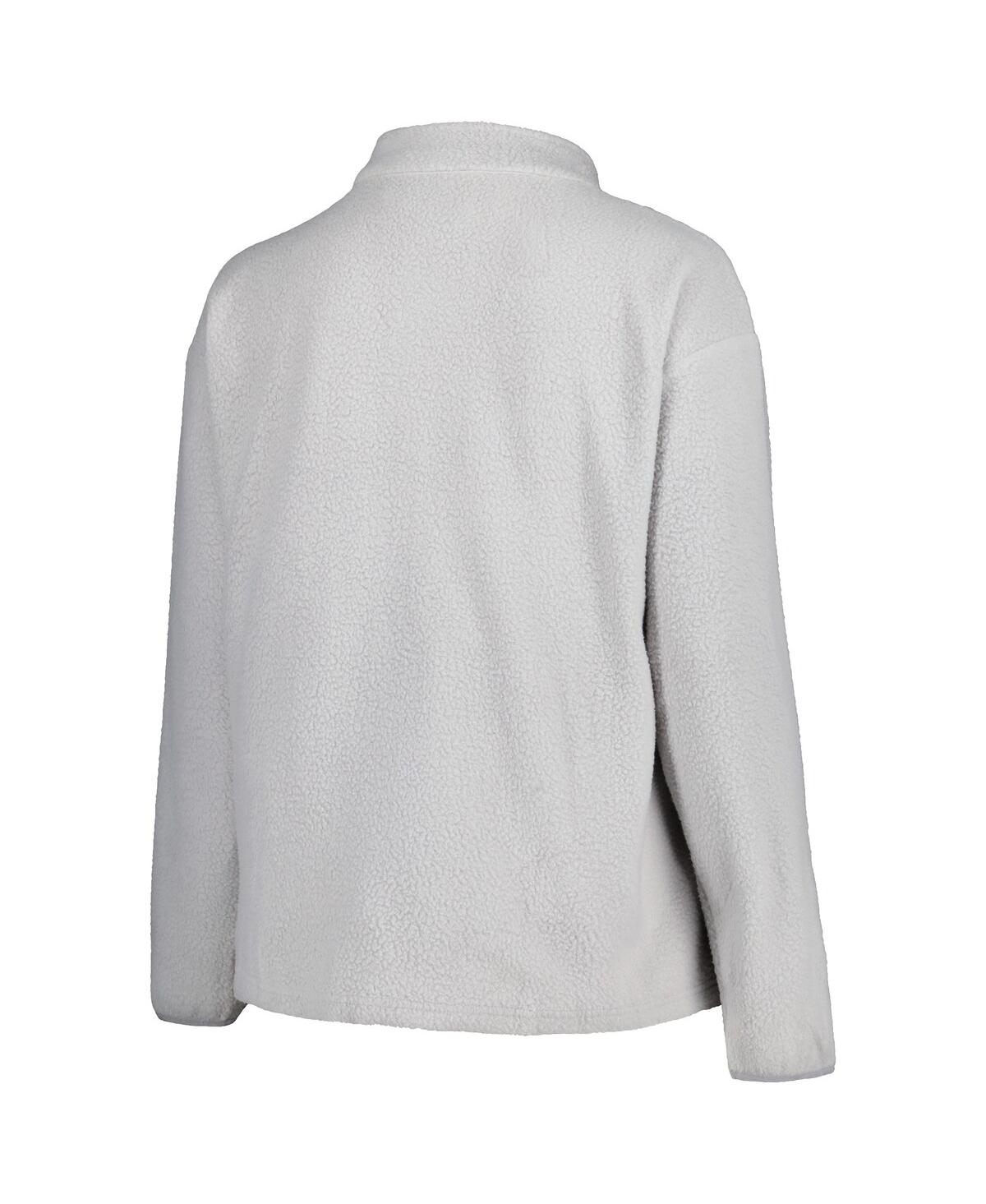 Profile Women's Gray Seattle Seahawks Plus Sherpa Quarter-Zip Jacket
