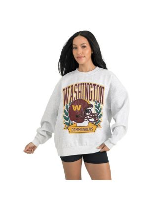Gameday Couture - Women's Gray Washington Commanders Heritage Premium Fleece Pullover Sweatshirt