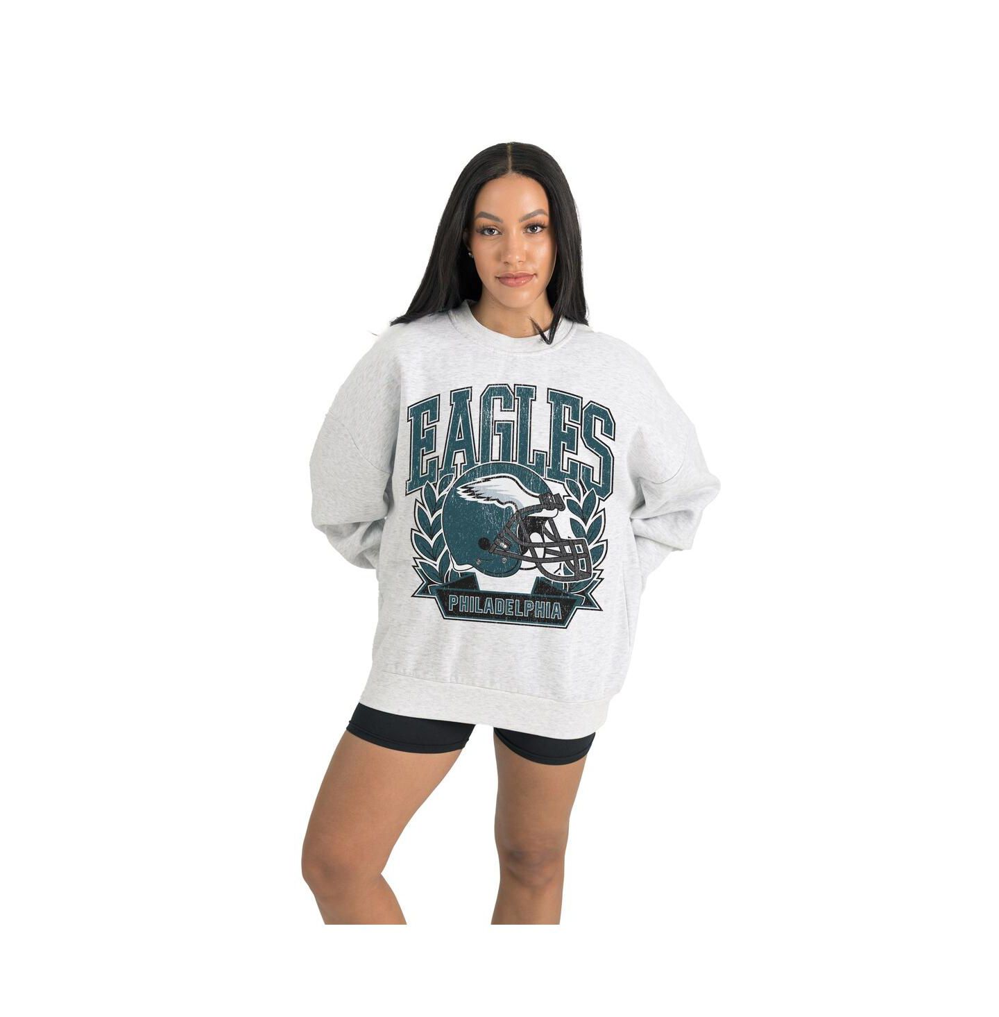 Женский флисовый свитшот Gameday Couture Philadelphia Eagles Heritage Premium, серый — фото 3