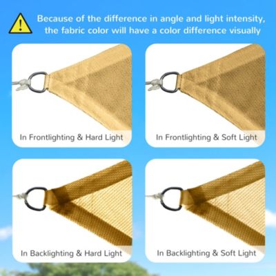 20' x 13' Recgle Outdoor Patio Portable Shade Canopy Sun Sail -