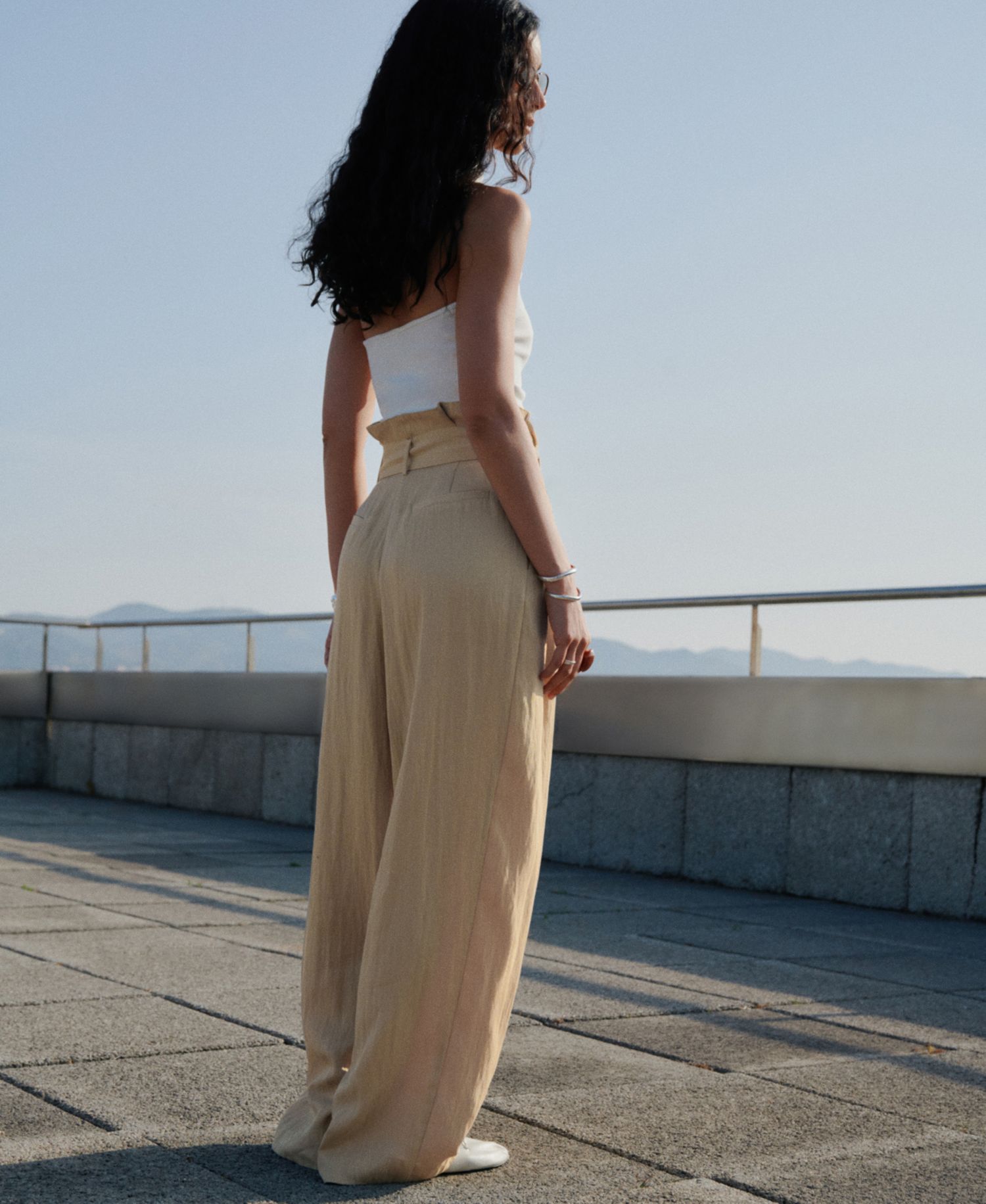 Women's Lyocell Paper bag Pants