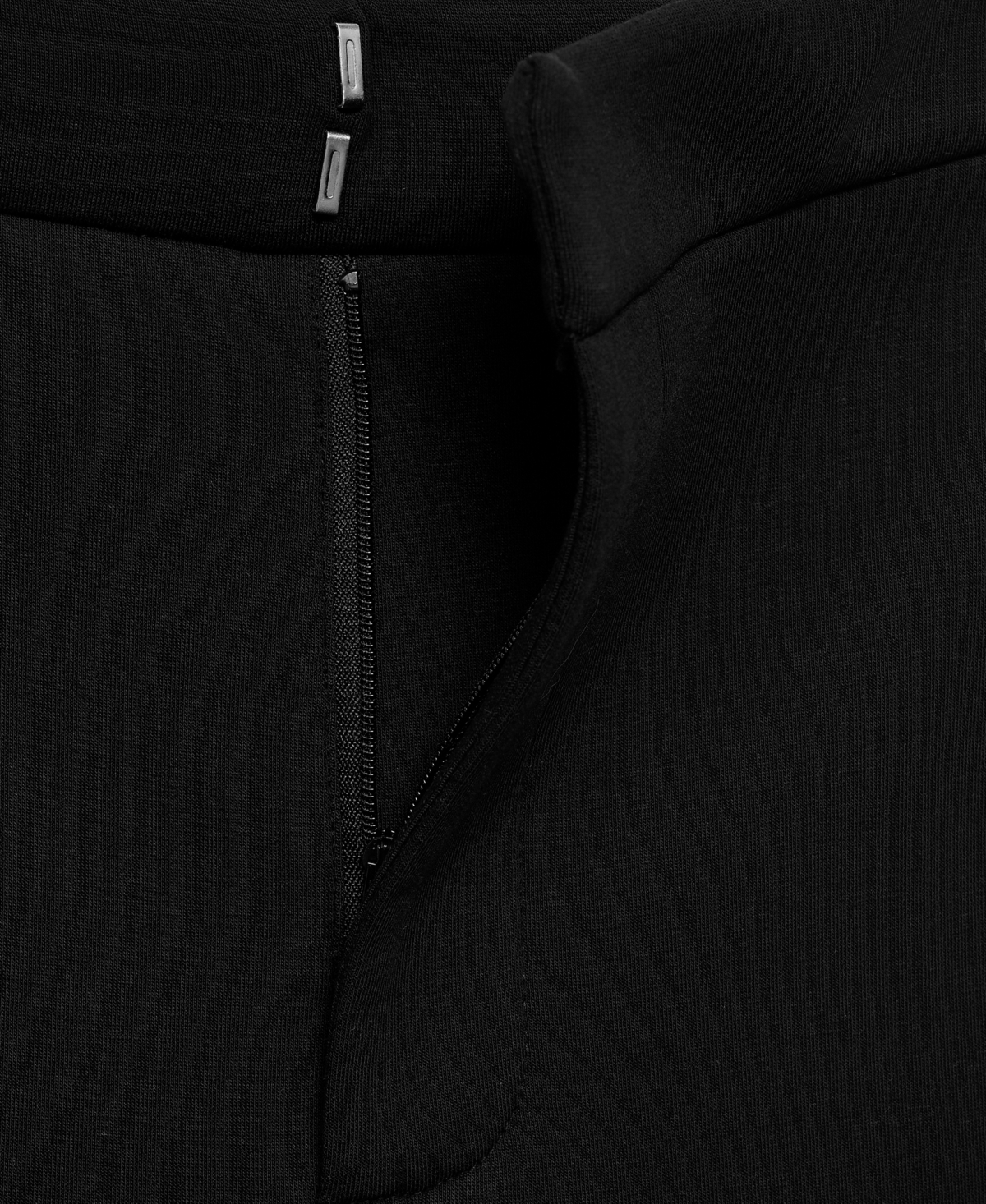 Mango Cotton Blend Straight Leg Pants In Black