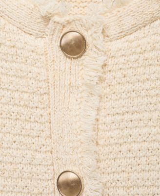Women's Frayed Ends Knitted Cardigan